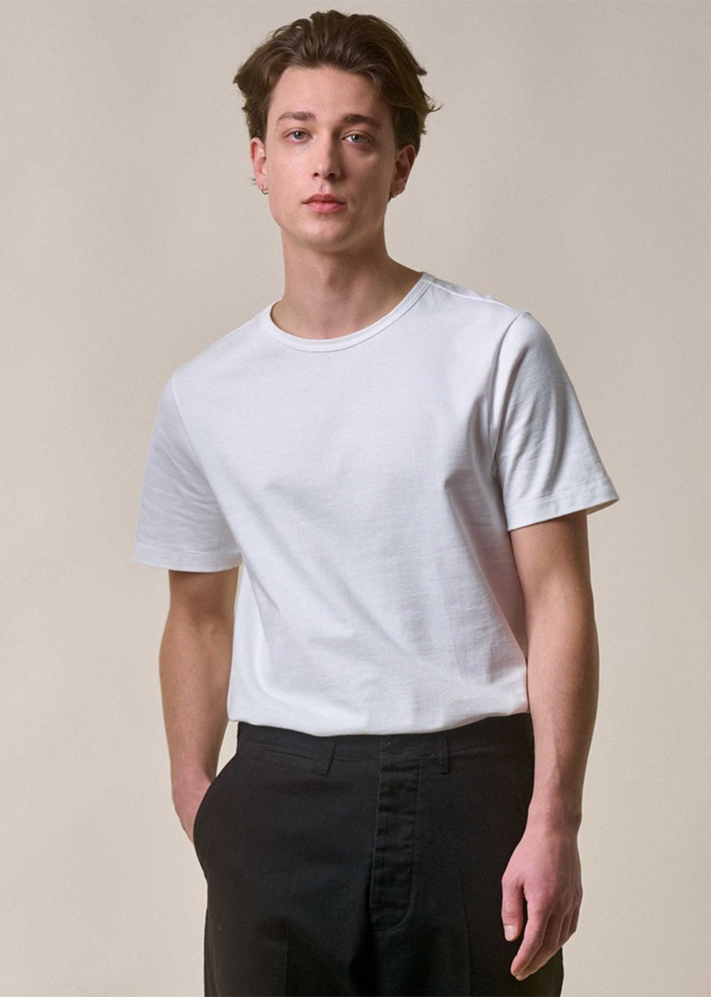 Cotton 2 Threads Classic T-Shirt - White - Merz b Schwanen Canada - Danali