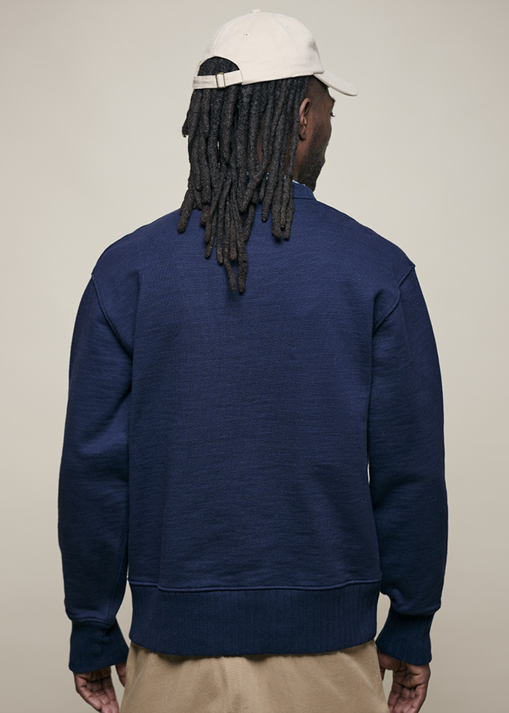 Rugged Fleece Sweatshirt - Dark Navy - Merz b. Schwanen Canada - Danali