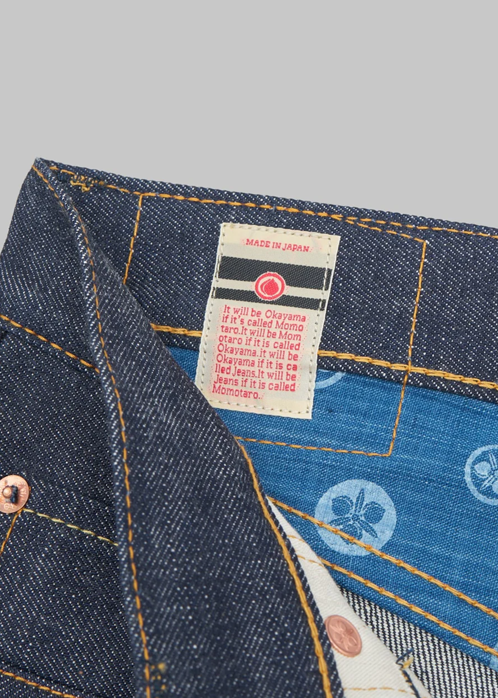 14.7oz Zimbabwe Cotton Legacy Blue Denim Natural Tapered Jean - Momotaro Canada - Danali