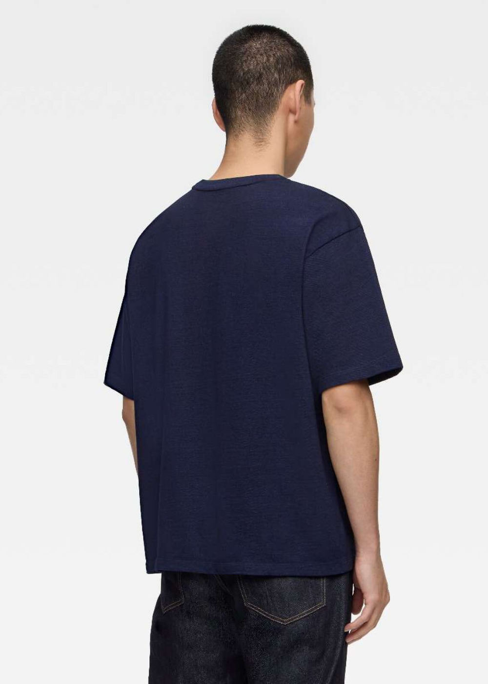 Indigo Yarn Dyed SS Pocket Tee - Indigo - Momotaro Canada - Danali