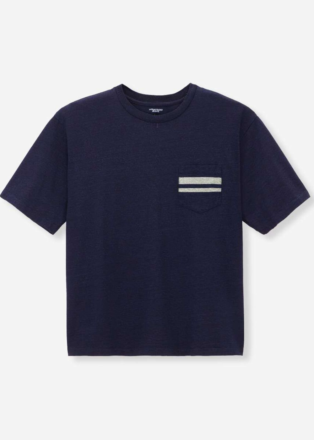 Indigo Yarn Dyed SS Pocket Tee - Indigo - Momotaro Canada - Danali