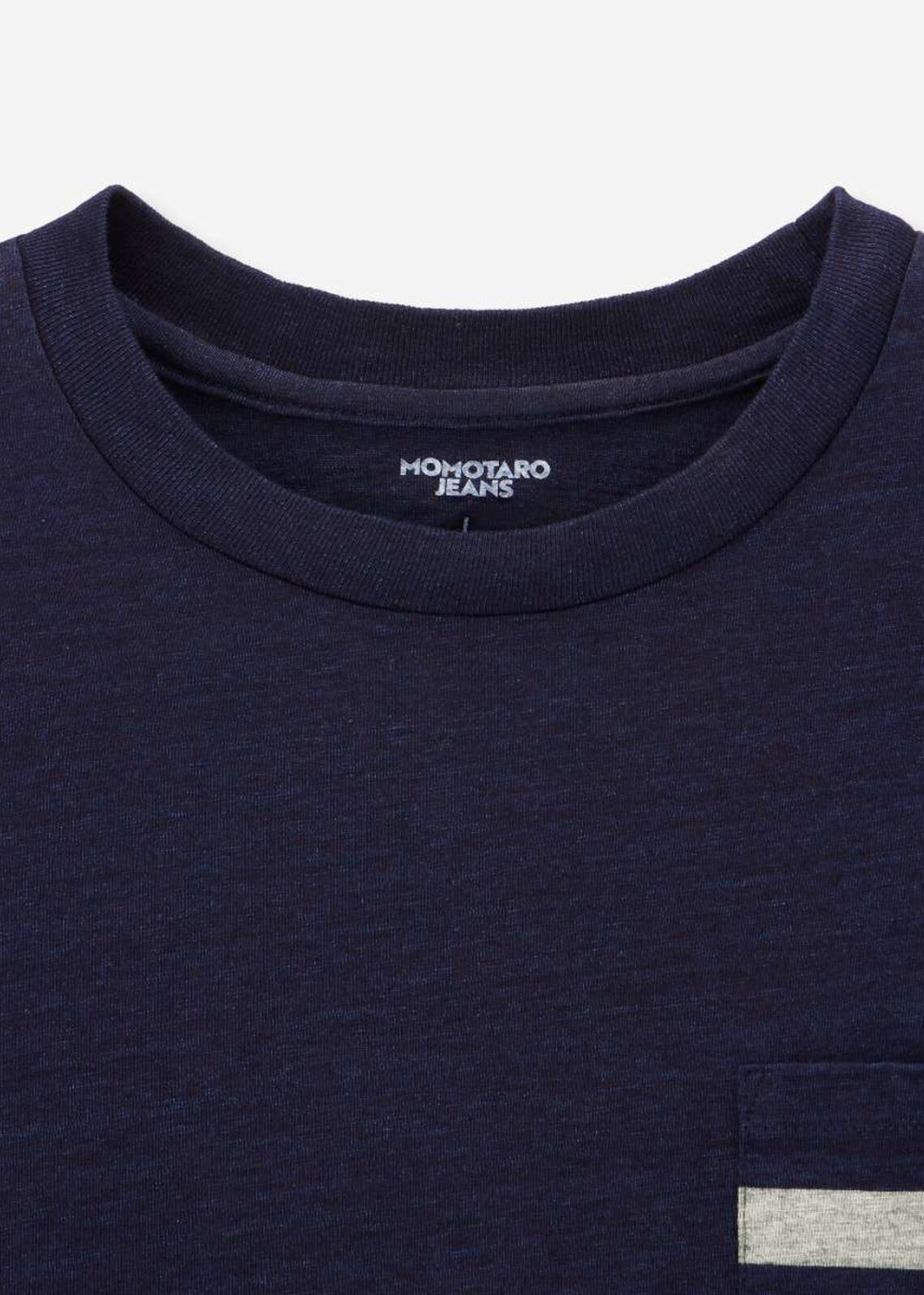 Indigo Yarn Dyed SS Pocket Tee - Indigo - Momotaro Canada - Danali