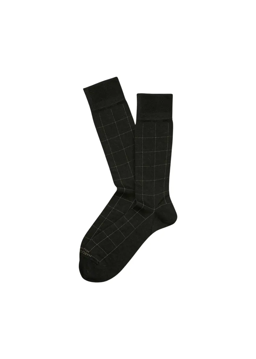 Mousse of Modal Window Pane Socks - Black - Marcoliani Canada - Danali