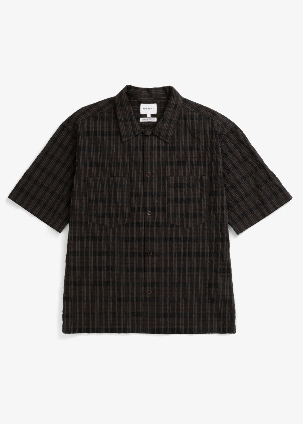 Mols Check SS Camp Shirt - Delicioso Brown - Norse Projects Canada - Danali - N40-0857 