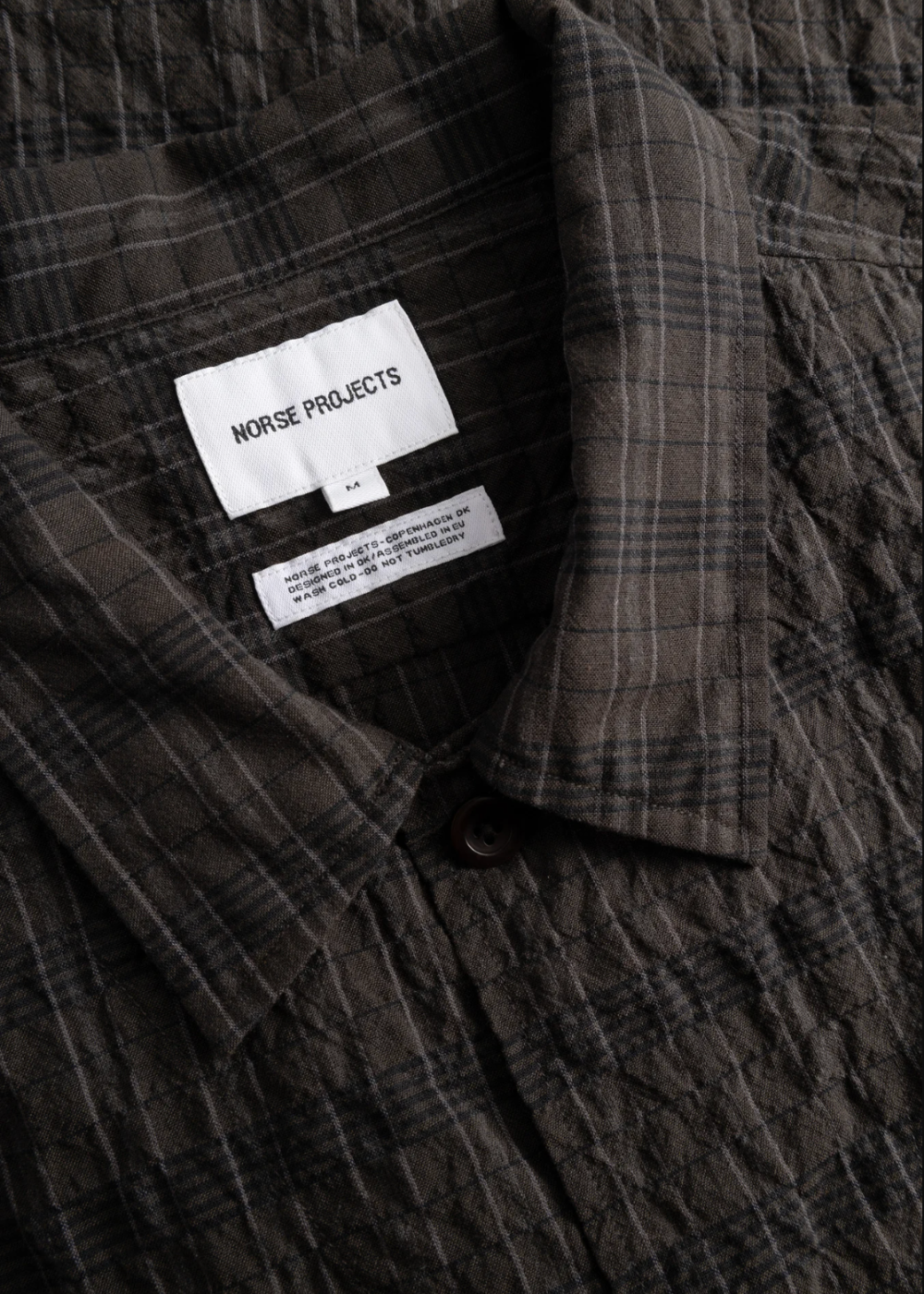 Mols Check SS Camp Shirt - Delicioso Brown - Norse Projects Canada - Danali - N40-0857 