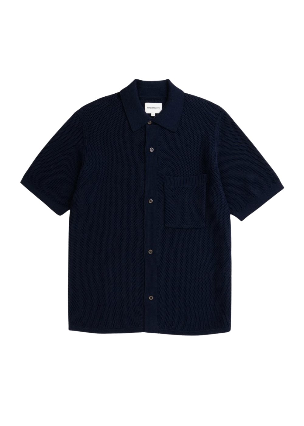 Fredensborg Mercerised Cotton Knitted Shirt - Dark Navy - Norse Projects Canada - Danali - N45-0668