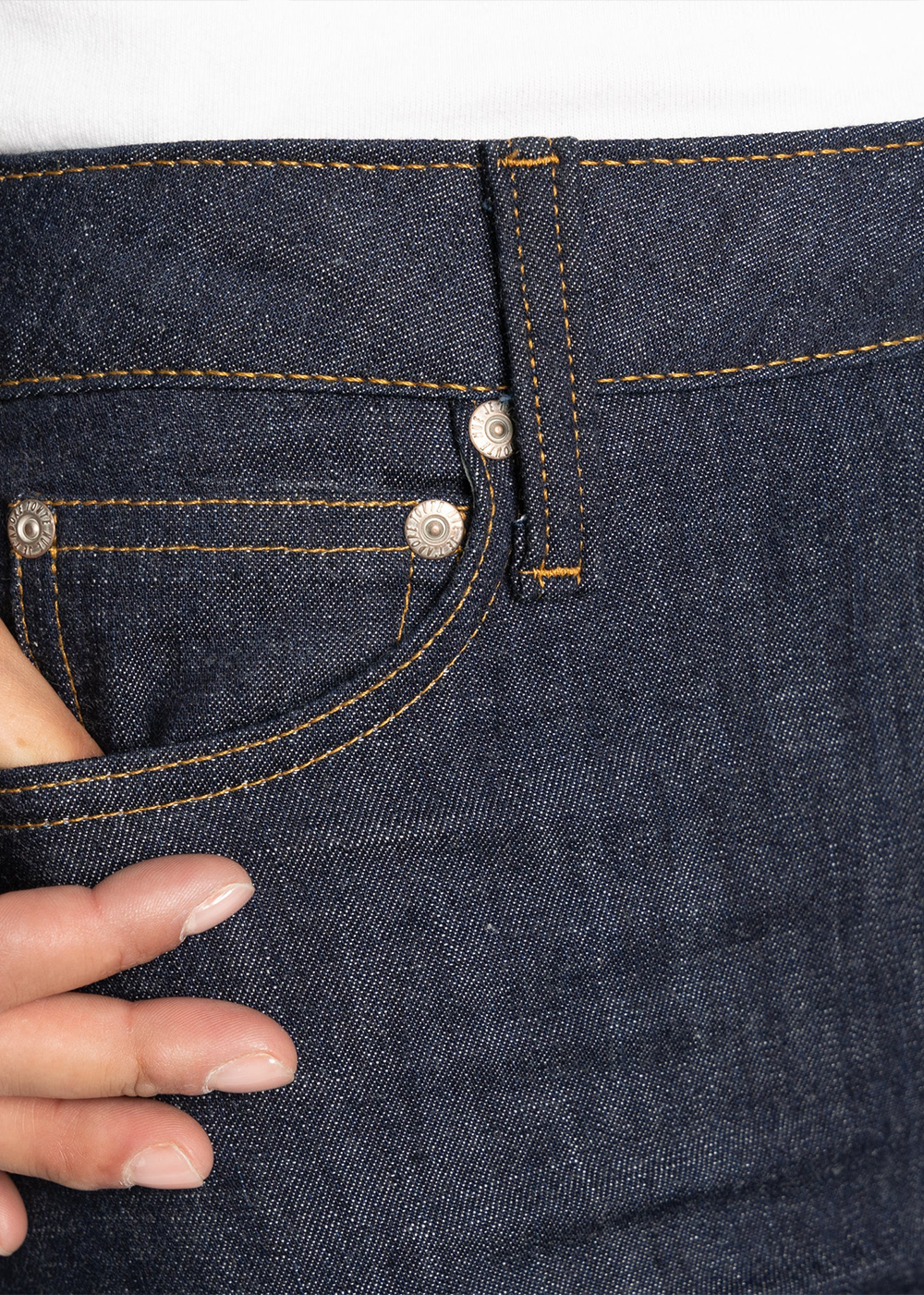 Bestie 10oz Rinsed Denim - Indigo - Naked and Famous Denim Canada - Danali