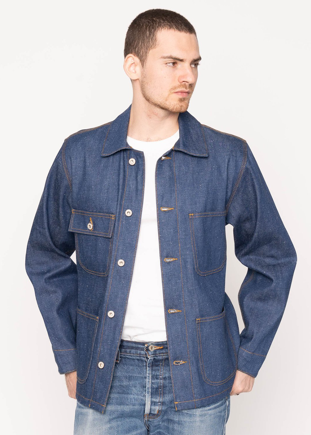 Chore Coat - Workforce Selvedge - Indigo - Naked and Famous Denim Canada - Danali
