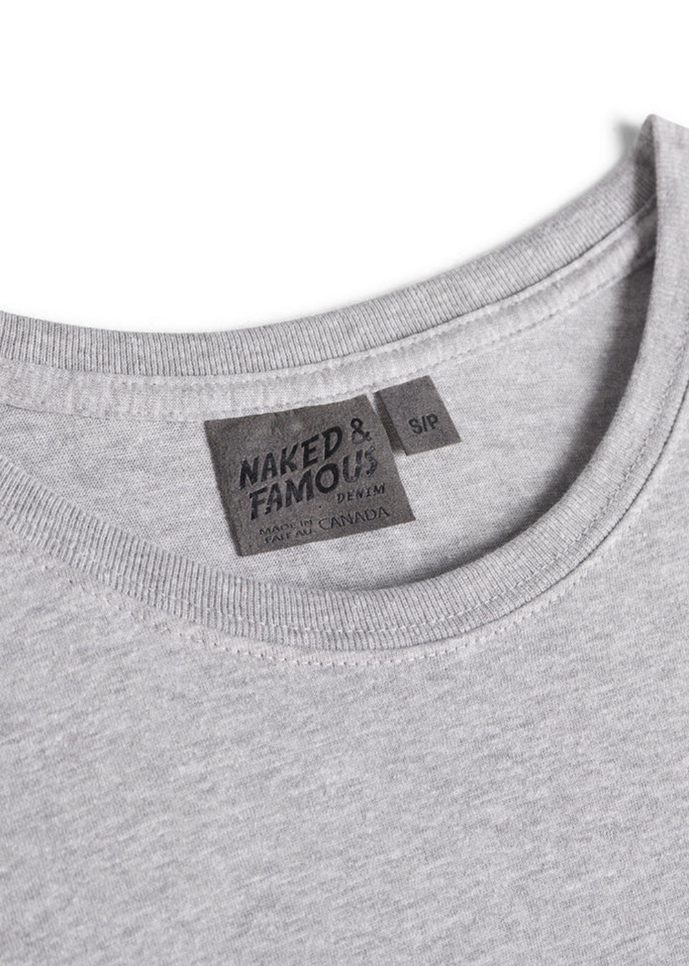 Circular Knit Ballet Tee - Heather Grey -  Naked and Famous Denim - Danali - Canada