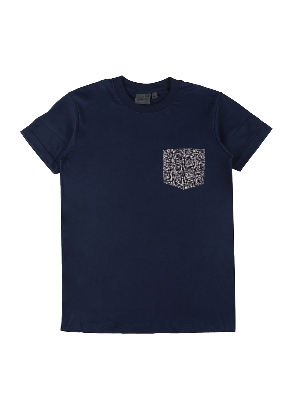Naked and Famous Denim Contrast Pocket Tee  Kimono Rain - Navy - Naked and Famous Denim Canada - Danali