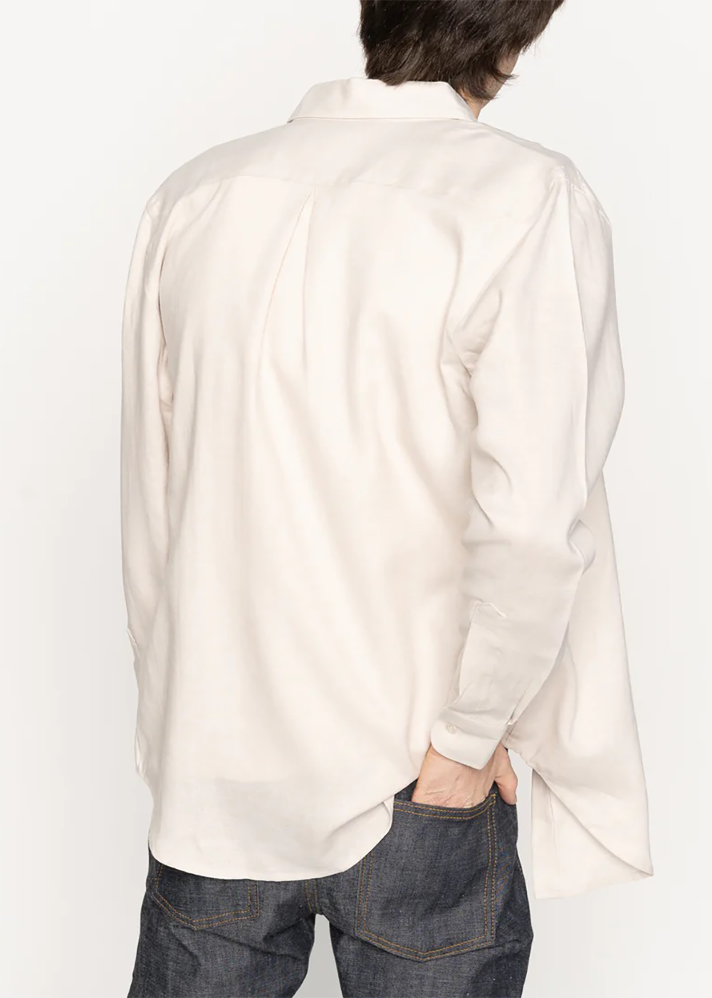 Easy Shirt - French Linen Fine Canvas - Ecru - Naked and Famous Denim Canada - Danali - 120224511
