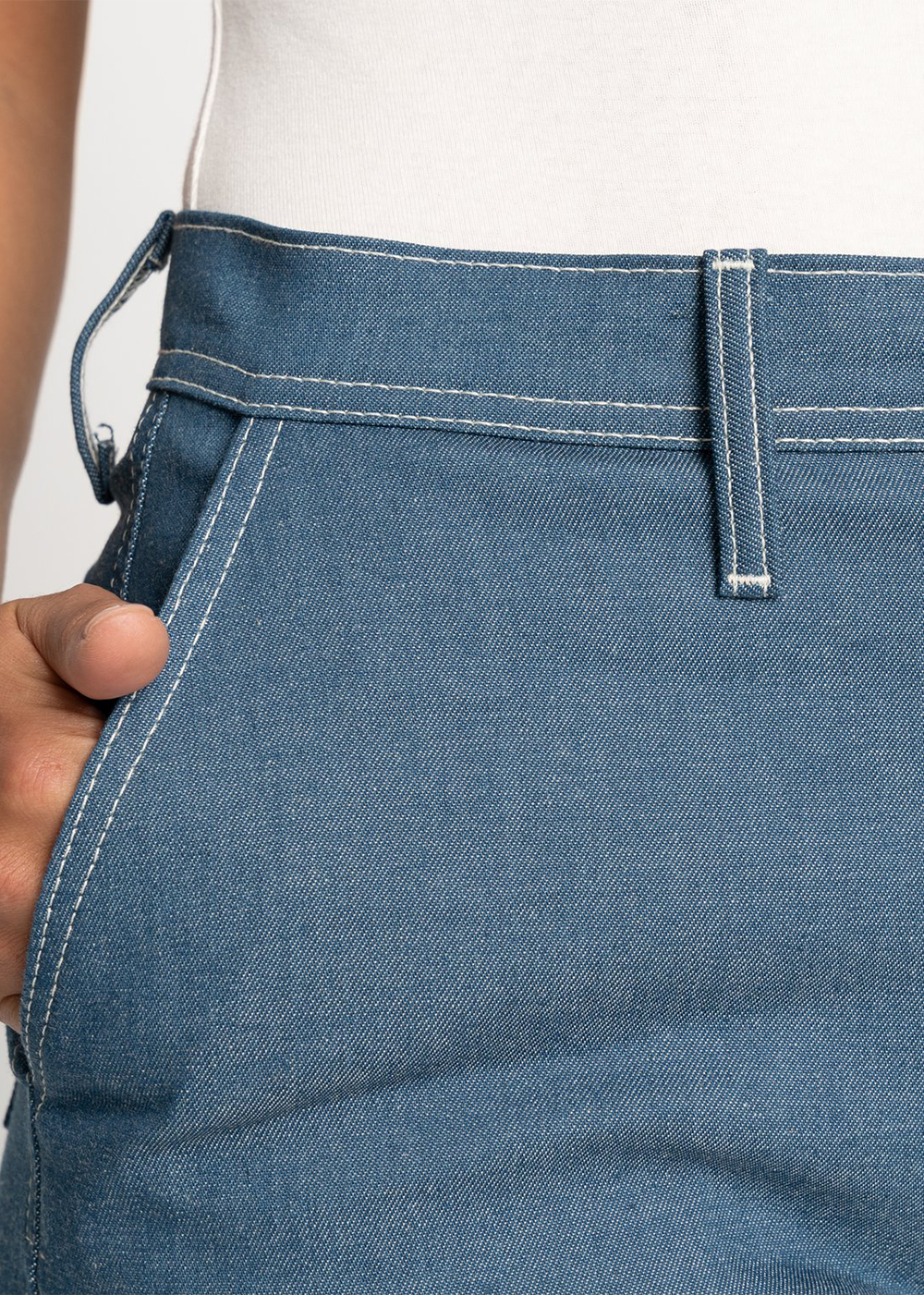 Maudie - Antique Blue Denim Stretch - Naked and Famous Denim Canada - Danali