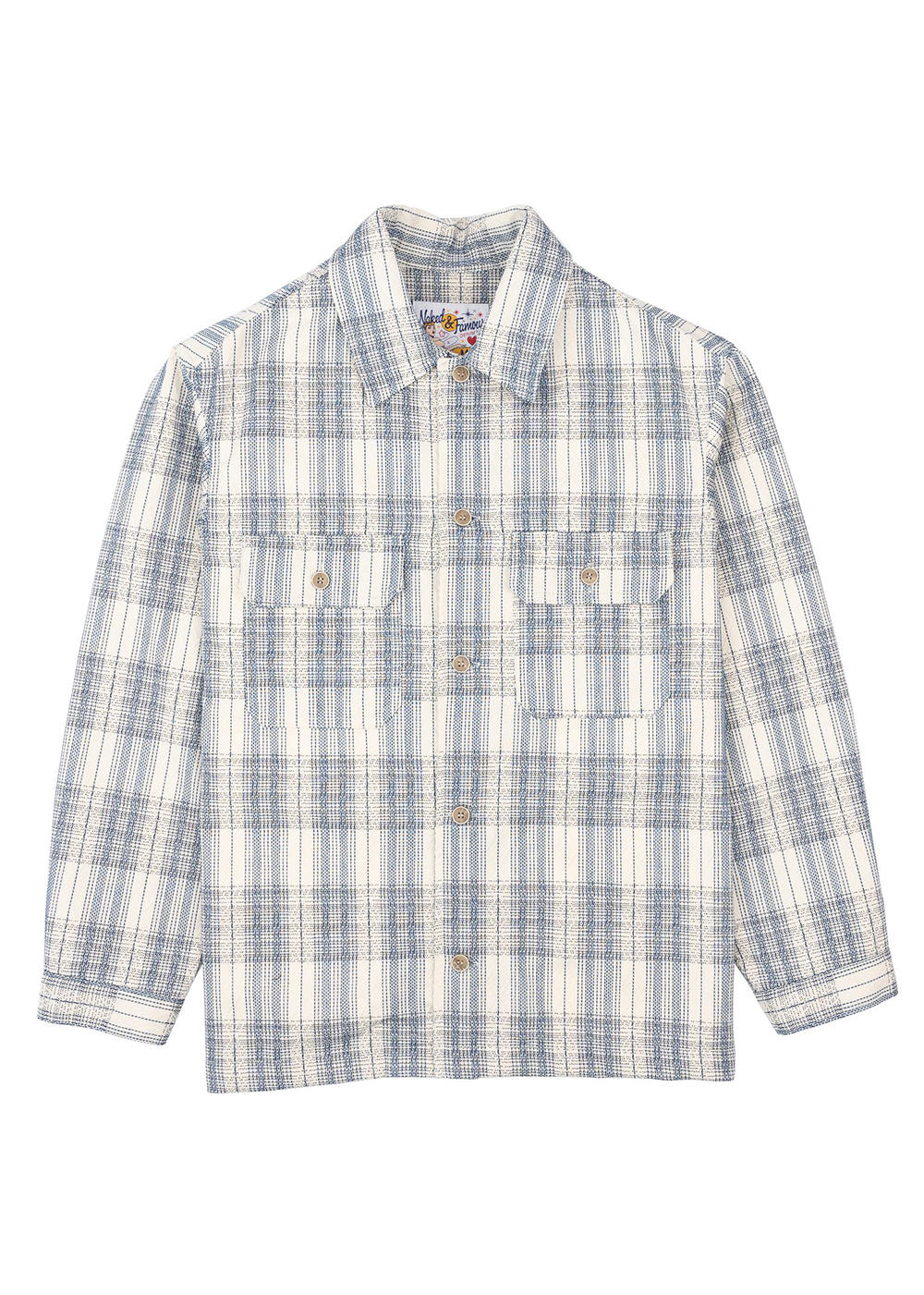 Overshirt Asagi Sashiko - White - Naked and Famous Denim Canada - Danali