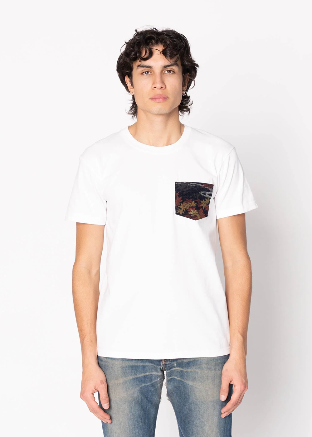 Naked and Famous Denim Pocket Tee - Printed Autumn - Danali