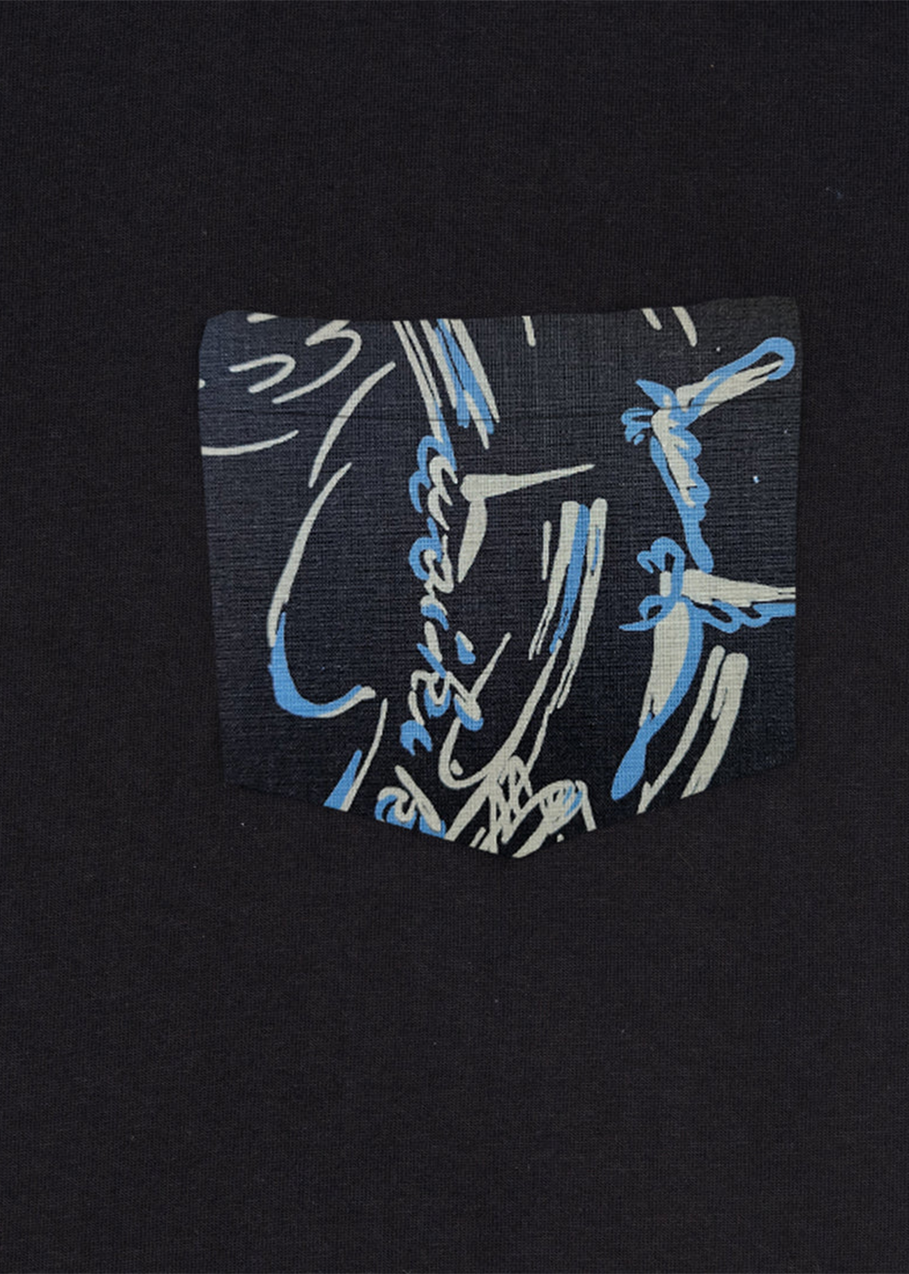 Pocket Tee Waikiki Waves - Black - Naked and Famous Denim Canada - Danali