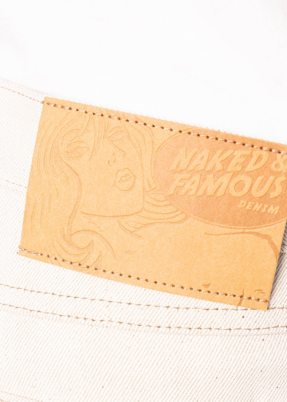 Weird Guy All Natural Ecru Foxfibre - Ecru - Naked and Famous Denim Canada - Danali