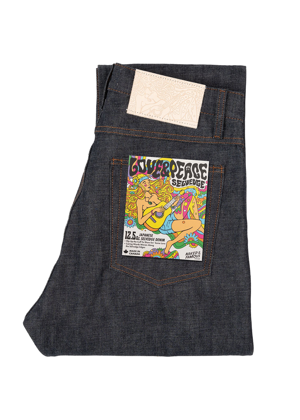 Weird Guy - Love & Peace Selvedge - Indigo - Naked and Famous Denim Canada - Danali