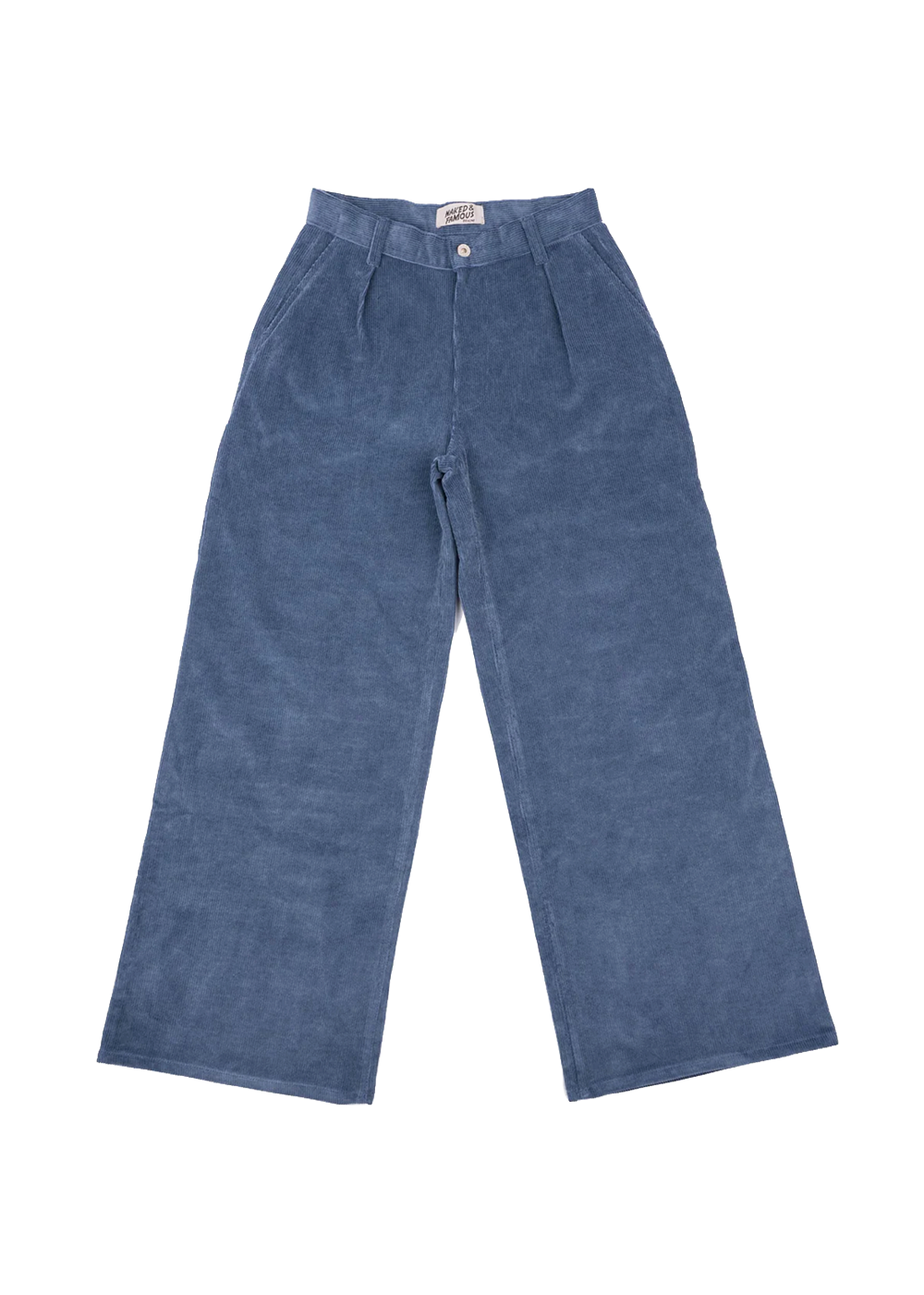 Wide Leg Trouser - Organic Faded Corduroy - Indigo - Naked and Famous Denim Canada - Danali