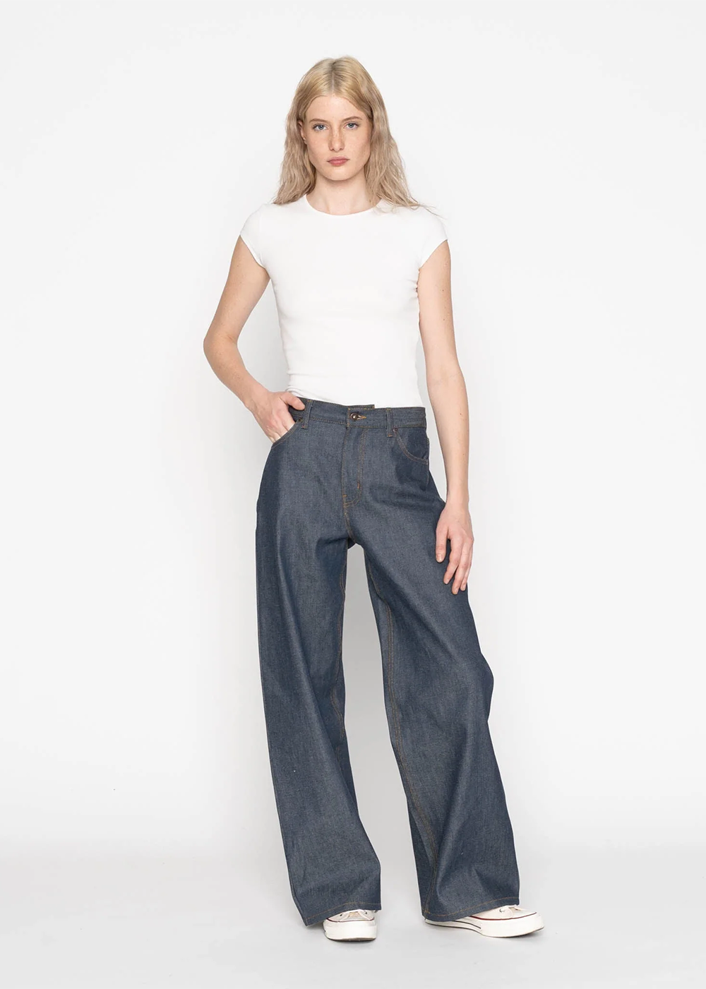 Wide Wild West - Natural Indigo - Naked and Famous Denim Canada - Danali