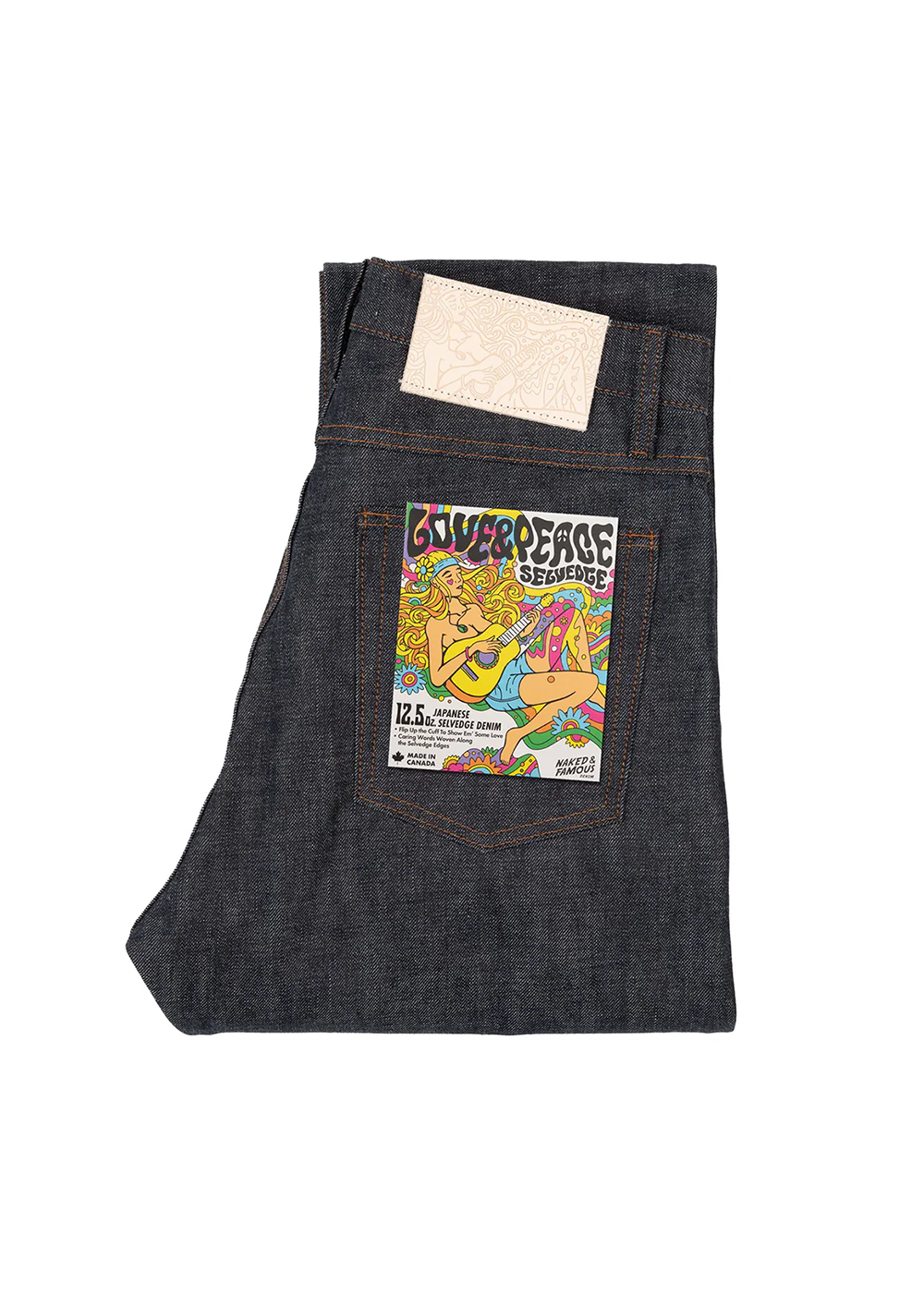 Weird Guy - Love & Peace Selvedge - Indigo - Naked and Famous Denim Canada - Danali