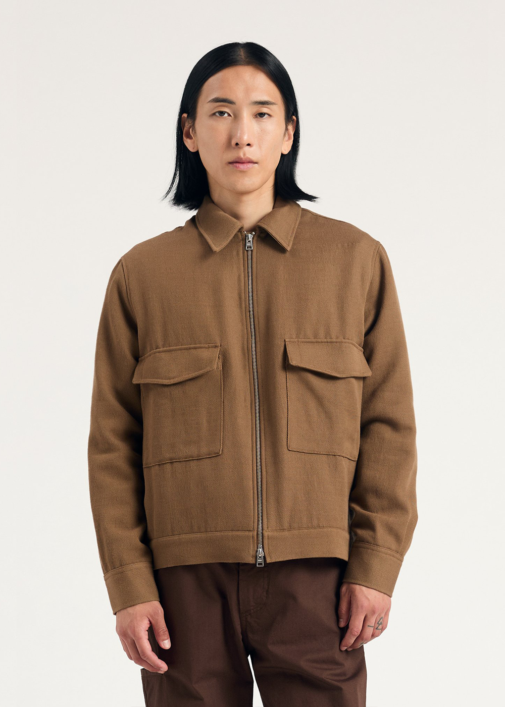 Aksel Cavalry Cotton Wool Windstopper Jacket - Oak - Norse Projects Canada - Danali