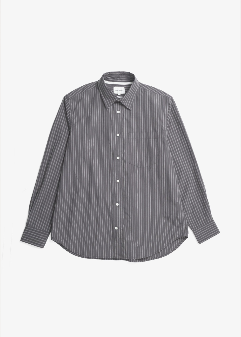 Algot Poplin Stripe Shirt - Graphite - Norse Projects Canada - Danali