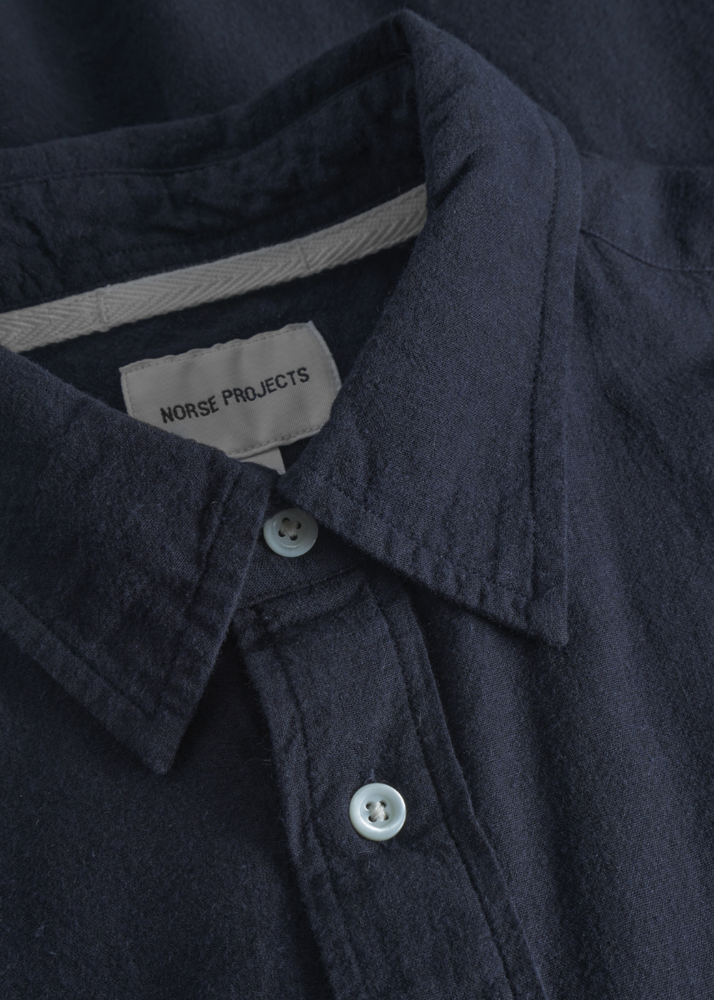 Algot Relaxed Cotton Linen Shirt - Dark Navy - Norse Projects Canada - Danali