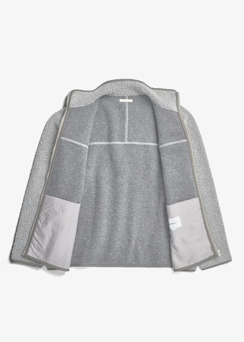 Bjorn Sherpa Wool Fleece Jacket - Grey Melange - Norse Projects Canada - Danali