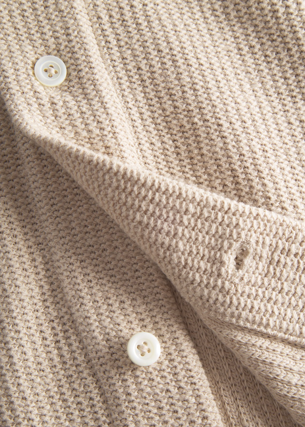 Gustav Crochet Jersey Shirt - Oatmeal - Norse Projects Canada - Danali
