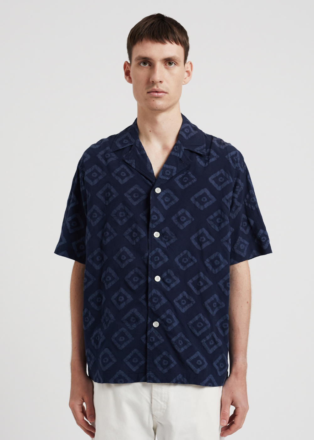 Mads Batik SS Shirt - Dark Navy - Norse Projects Canada - Danali