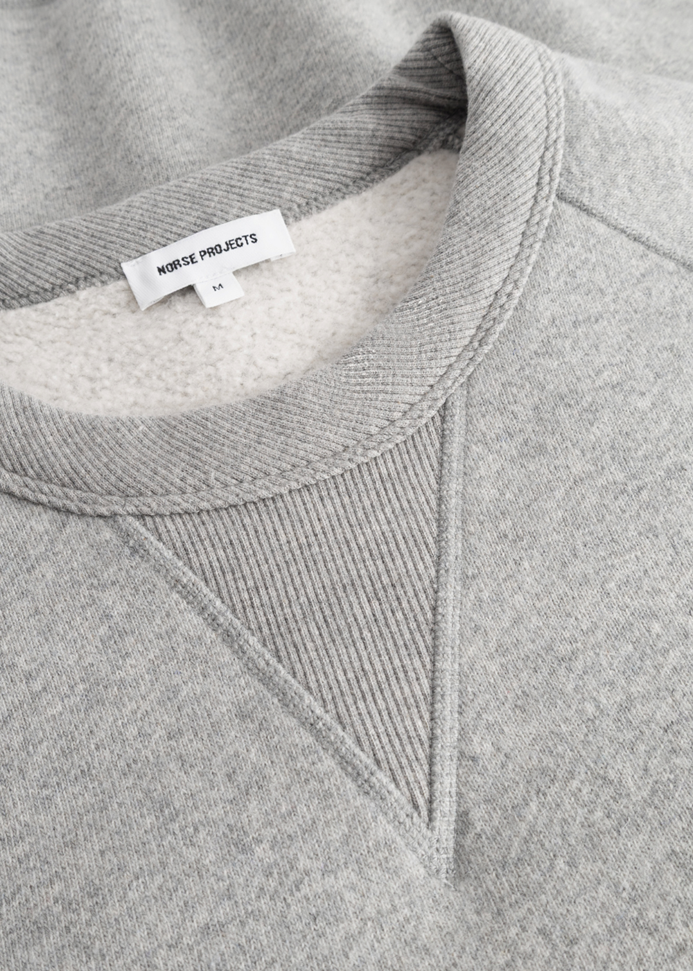 Marten Relaxed Cotton Wool Sweatshirt - Grey Melange - Norse Projects Canada - Danali