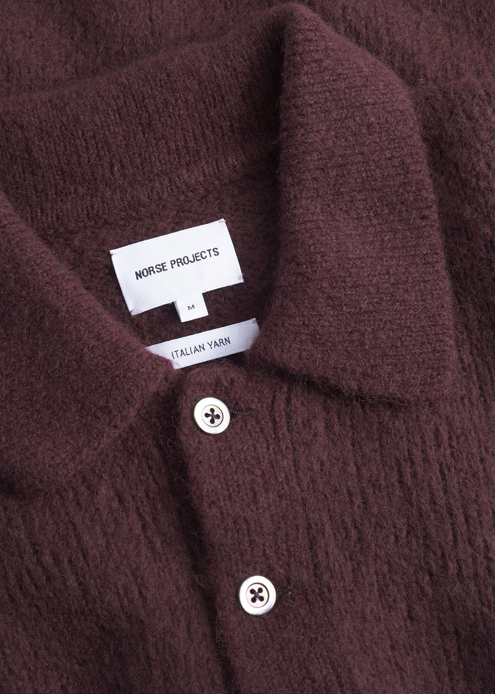 Rasmus Relaxed Brushed Polo - Mahogany - Norse Projects Canada - Danali