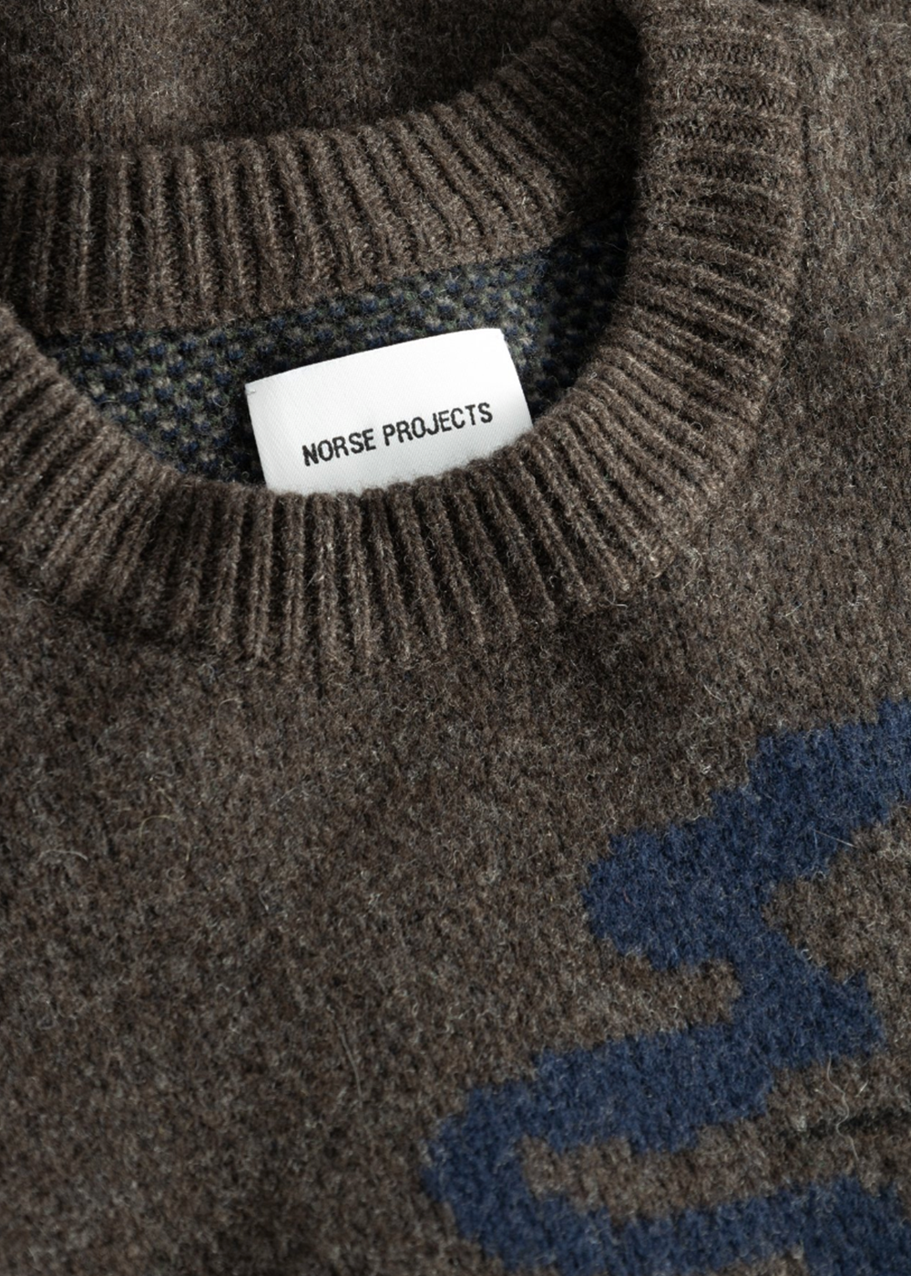 Rune Jacquard Sweater - Espresso -  Norse Projects Canada - Danali