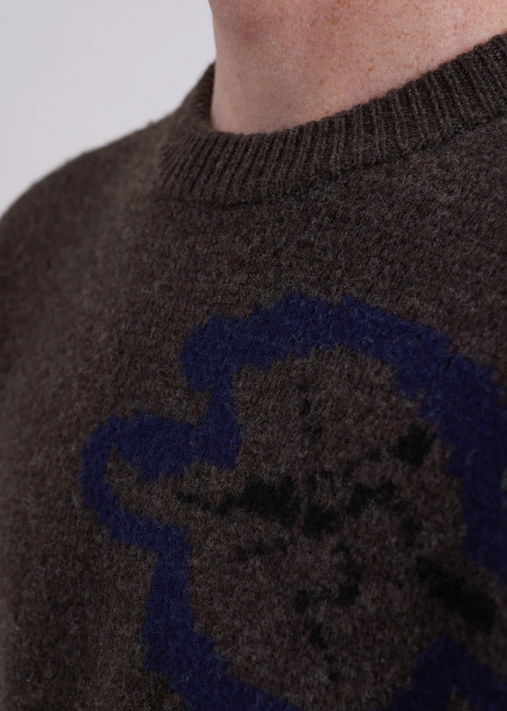 Rune Jacquard Sweater - Espresso -  Norse Projects Canada - Danali