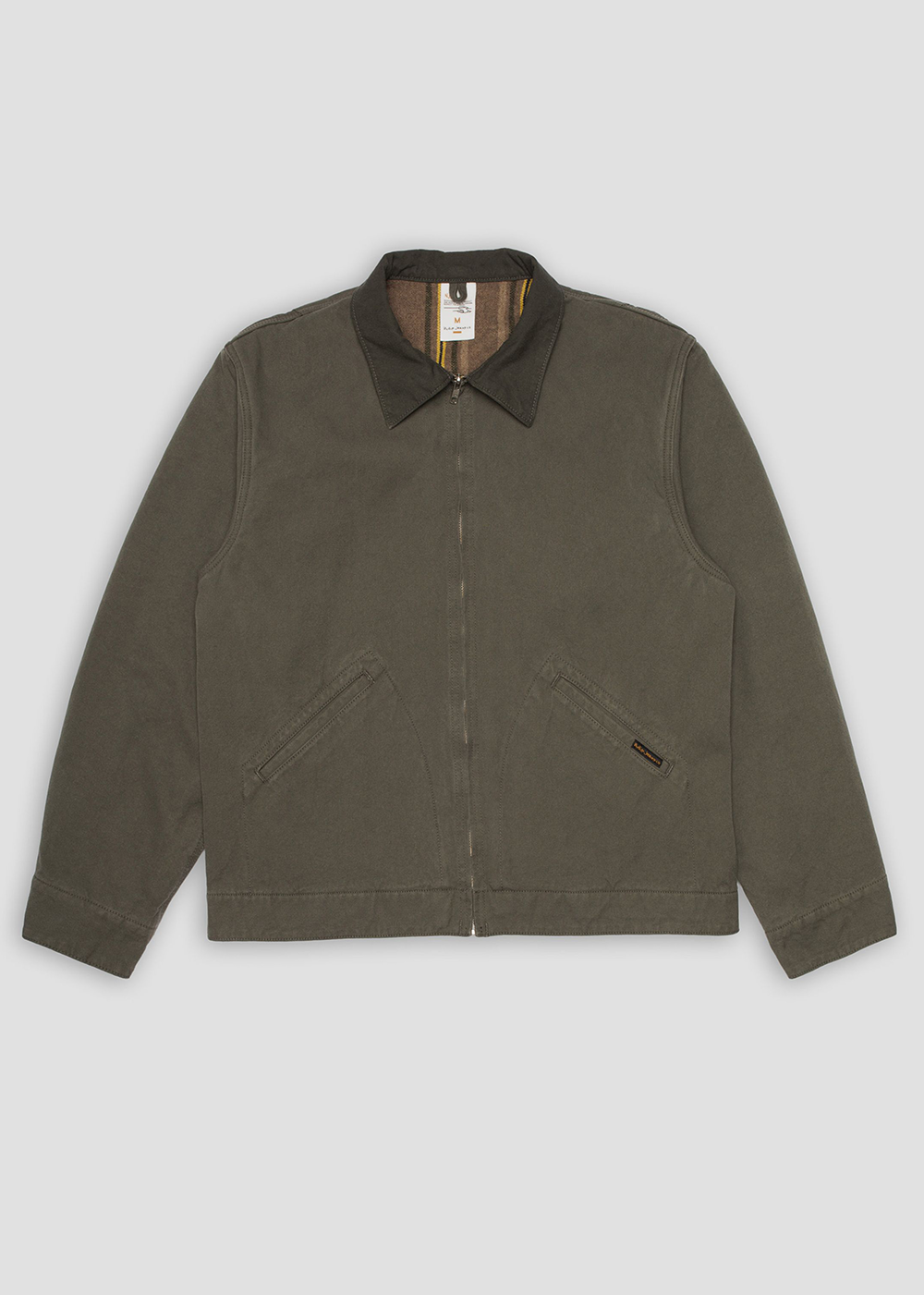 Blake Duck Canvas Zip Jacket - Green - Nudie Jeans Canada - Danali