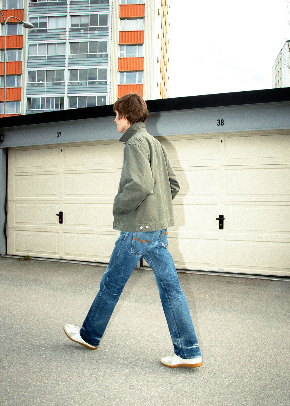 Blake Duck Canvas Zip Jacket - Green - Nudie Jeans Canada - Danali