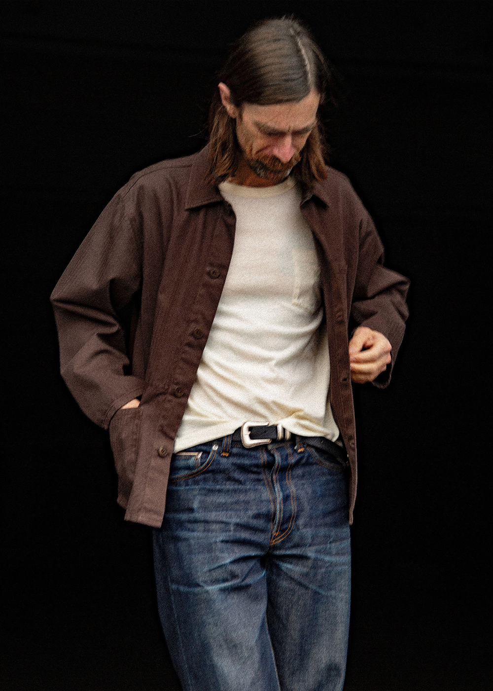 Buddy Herringbone Chore Jacket - Walnut - Nudie Jeans Canada - Danali