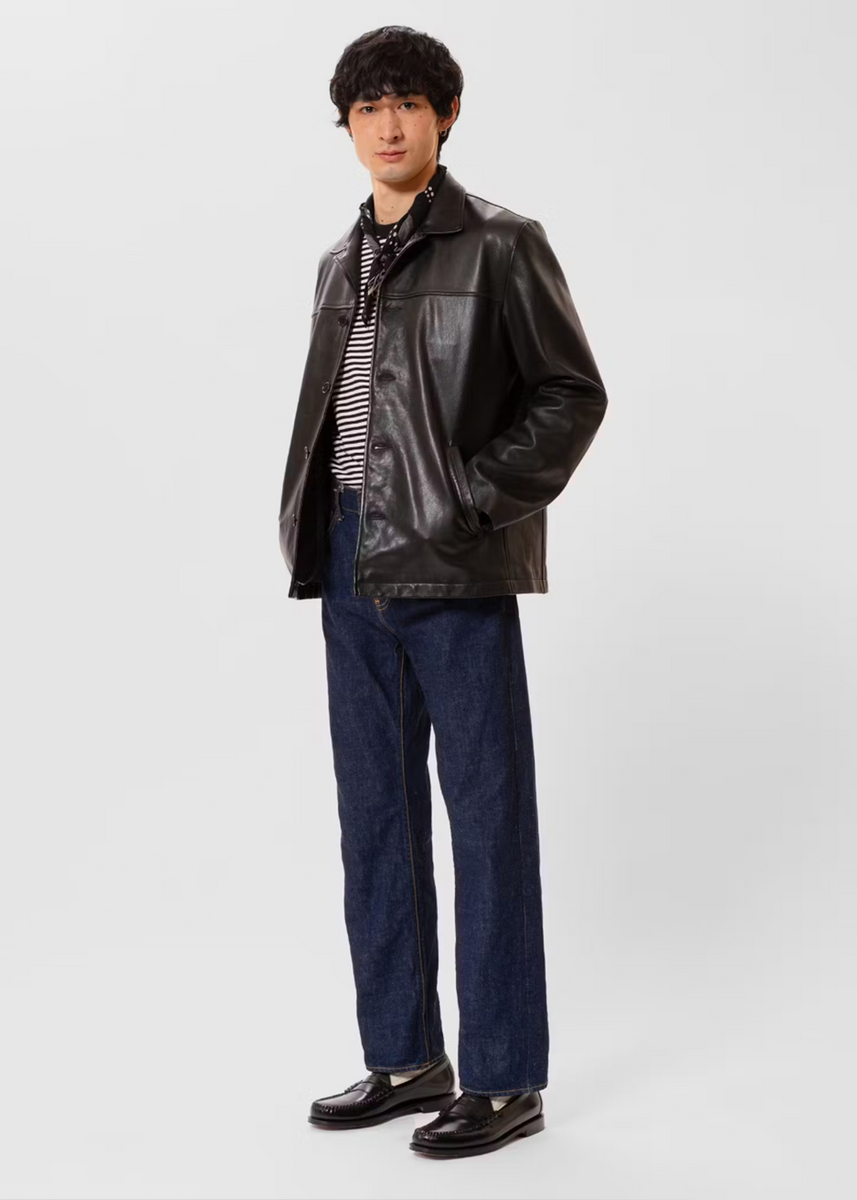 Nudie Jeans Ferry Men s Leather Jacket Danali