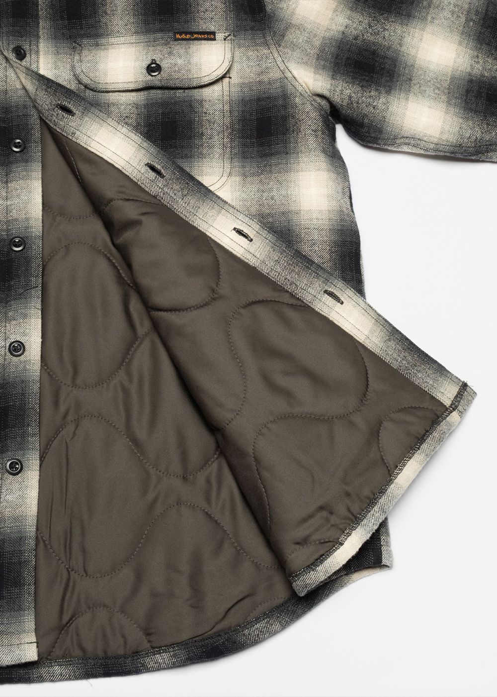 Glenn Padded Shadow Check Shirt - Black - Nudie Jeans Canada - Danali