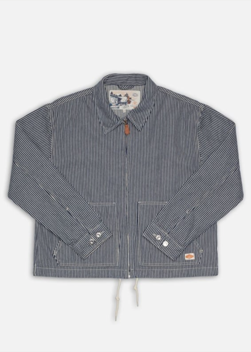 Jade Striped Zip Jacket - Blue/Off-White - Nudie Jeans Canada - Danali