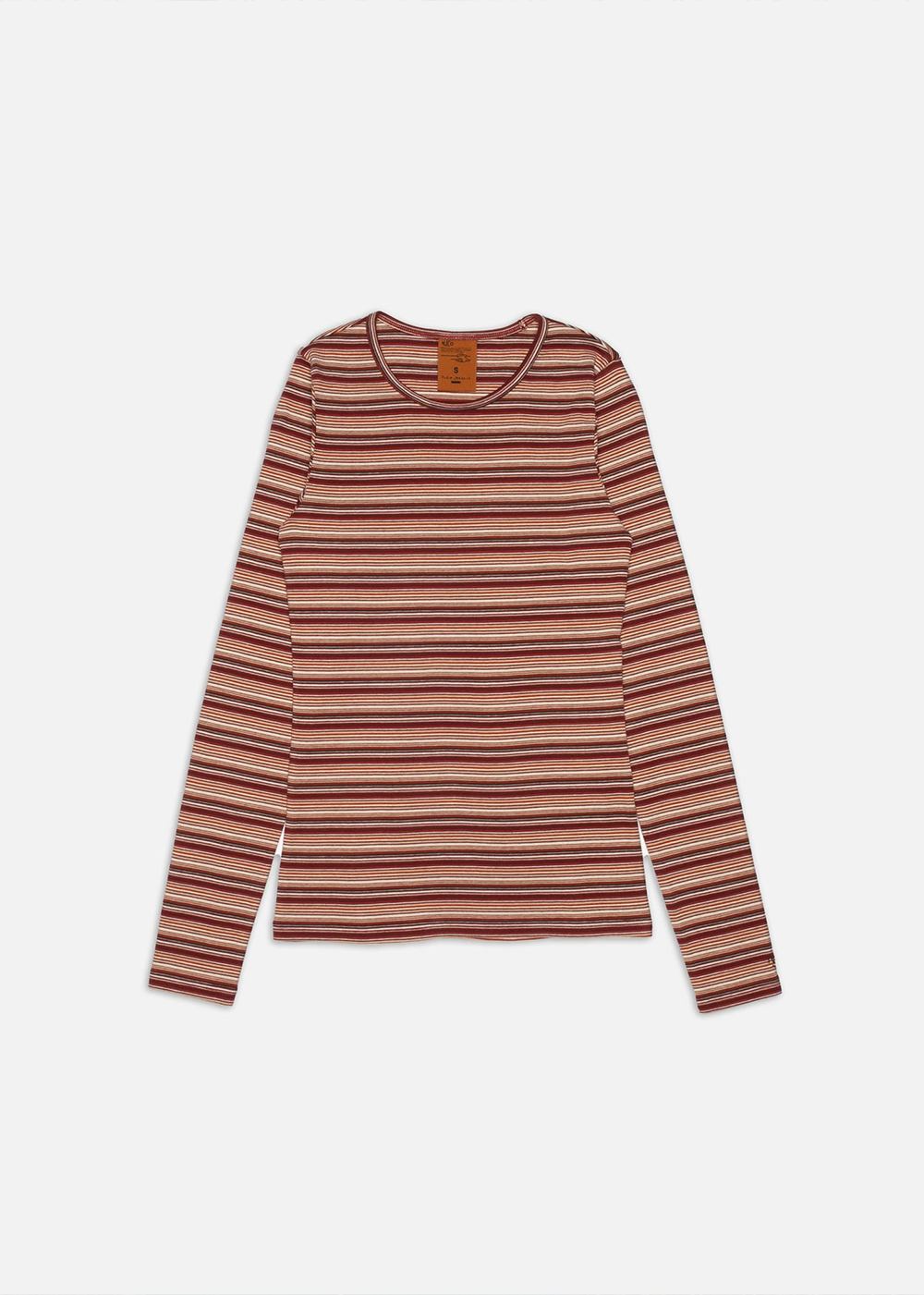 Jessy LS T-Shirt Striped Rib - Wine - Nudie Jeans Canada - Danali