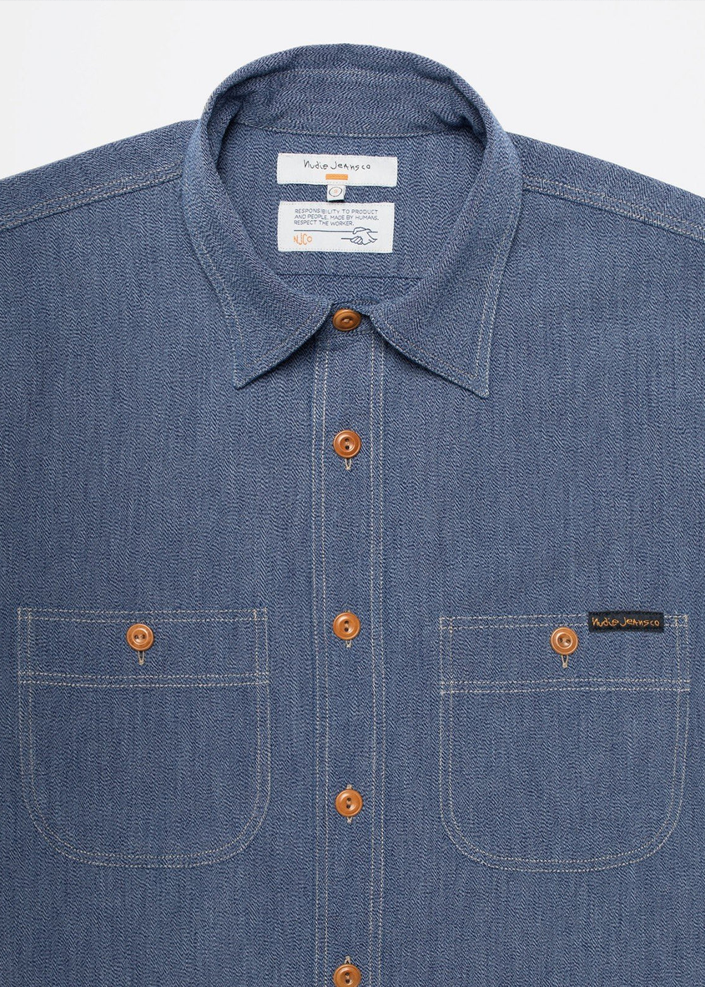 Julian Chambray Worker Shirt - Indigo - Nudie Jeans Canada - Danali