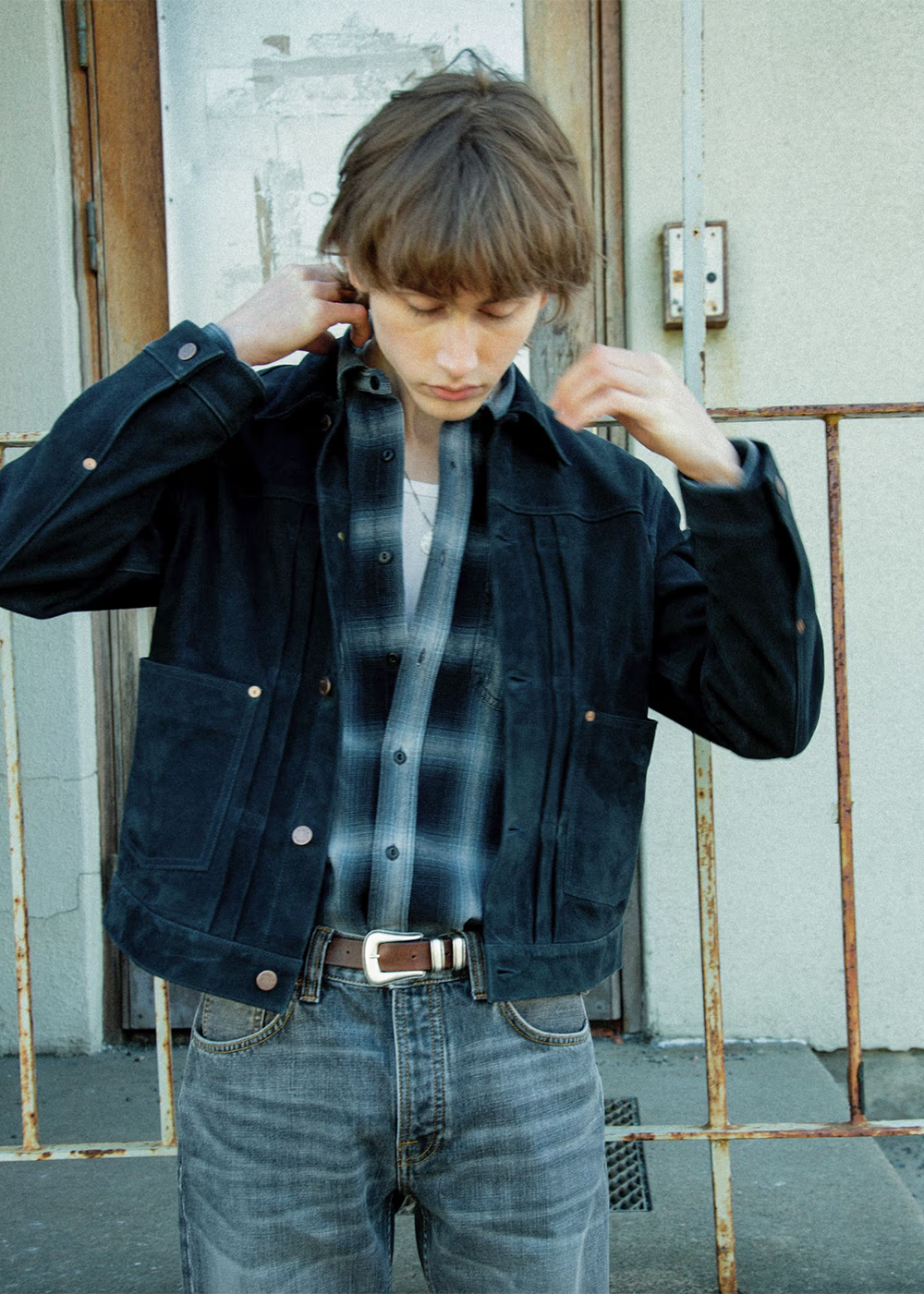 Julian Worker Shadow Check Shirt - Black - Nudie Jeans Canada - Danali