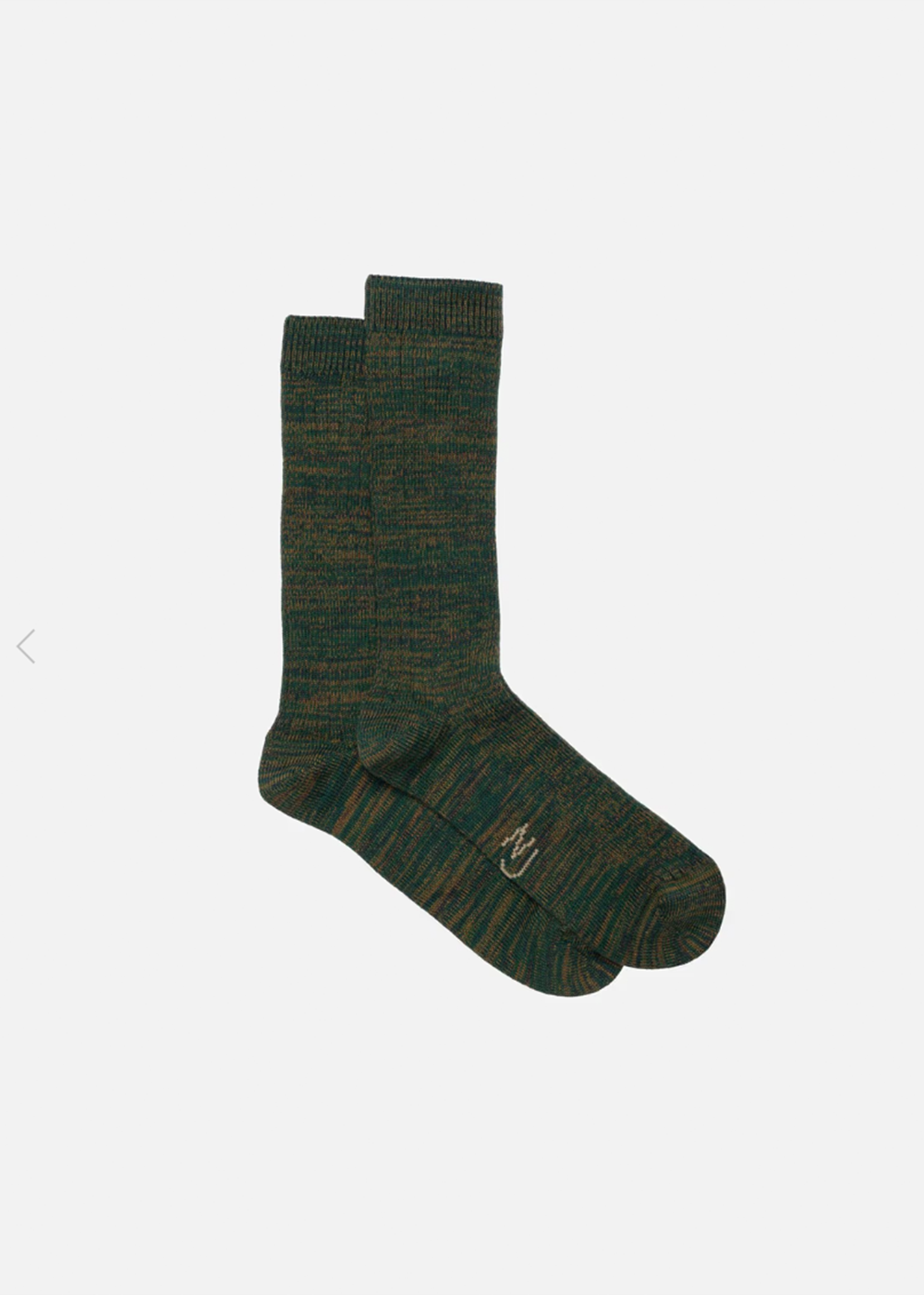 Rasmusson Women Rib Sock - Green Melange - Nudie Jeans Canada - Danali