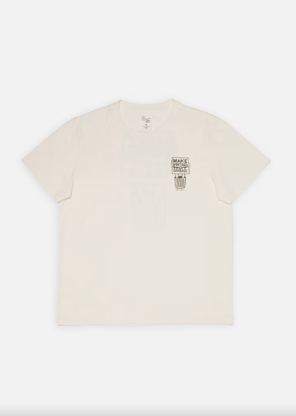 Roy Garbage T-Shirt - Chalk White - Nudie Jeans Canada - Danali