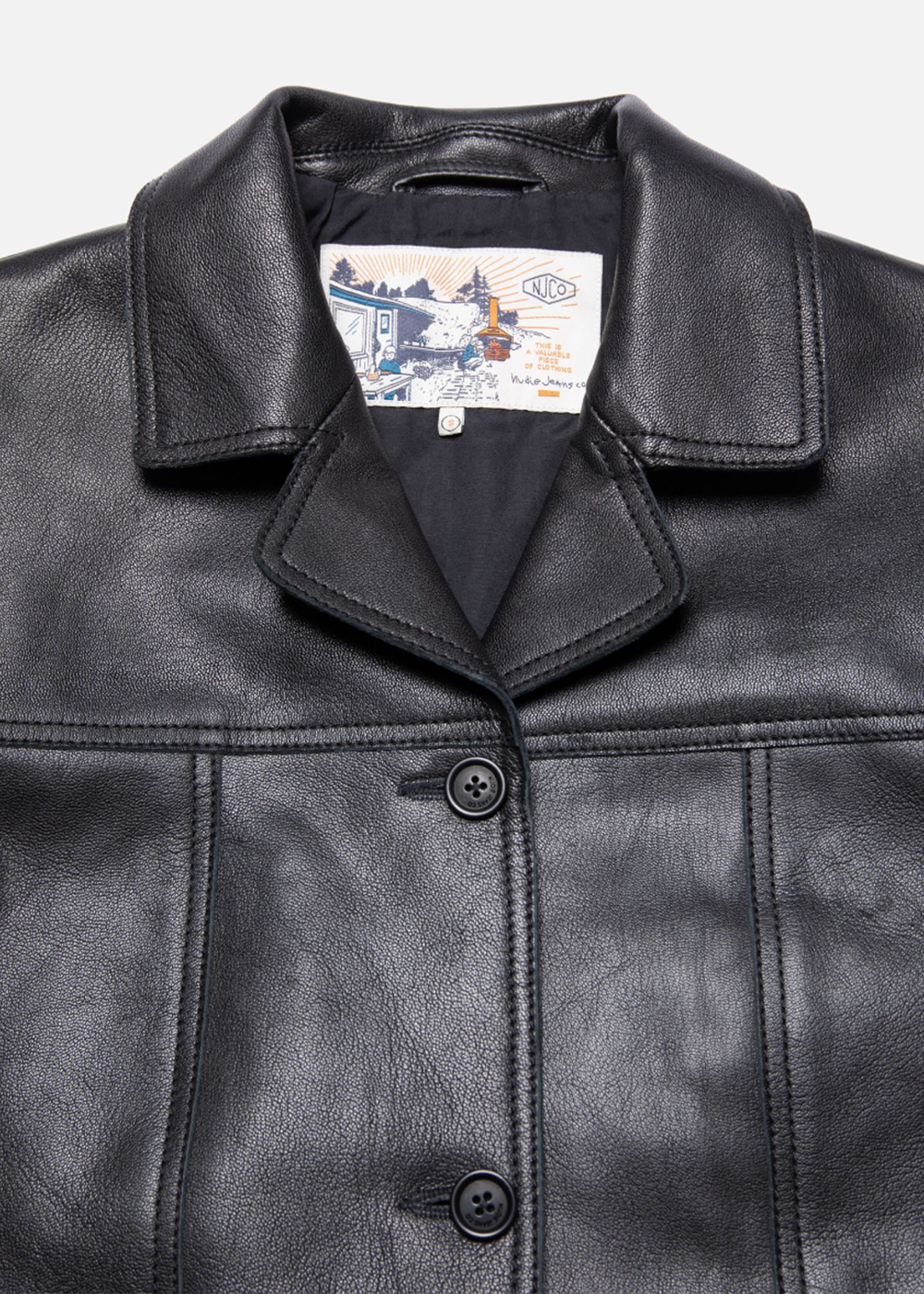 Saga Leather Blazer - Black - Nudie Jeans Canada - Danali