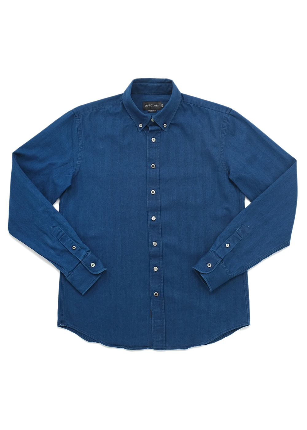 Herringbone Washed LS Classic Shirt- Indigo - Outclass Canada - Danali
