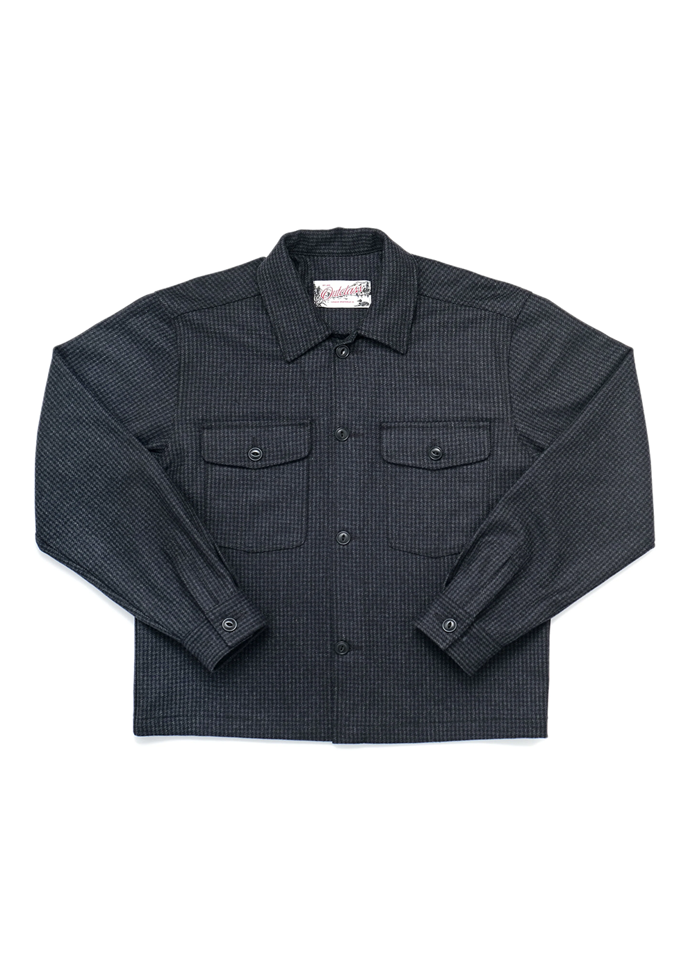 Houndstooth Camp Shirt - Charcoal - Outclass Canada - Danali