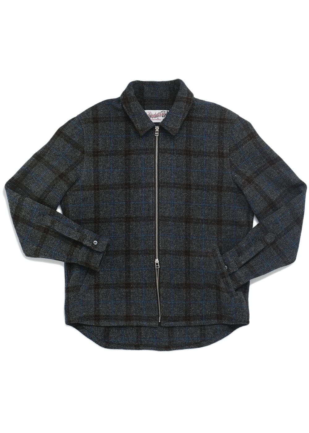 Plaid Zip Overshirt - Grey - Outclass Canada - Danali
