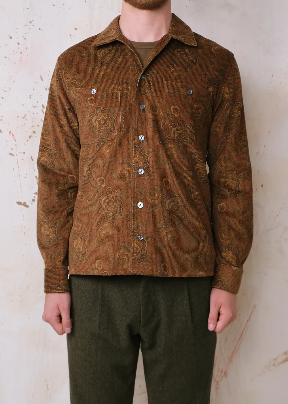 Printed Corduroy Club Shirt - Bronze - Outclass Canada - Danali